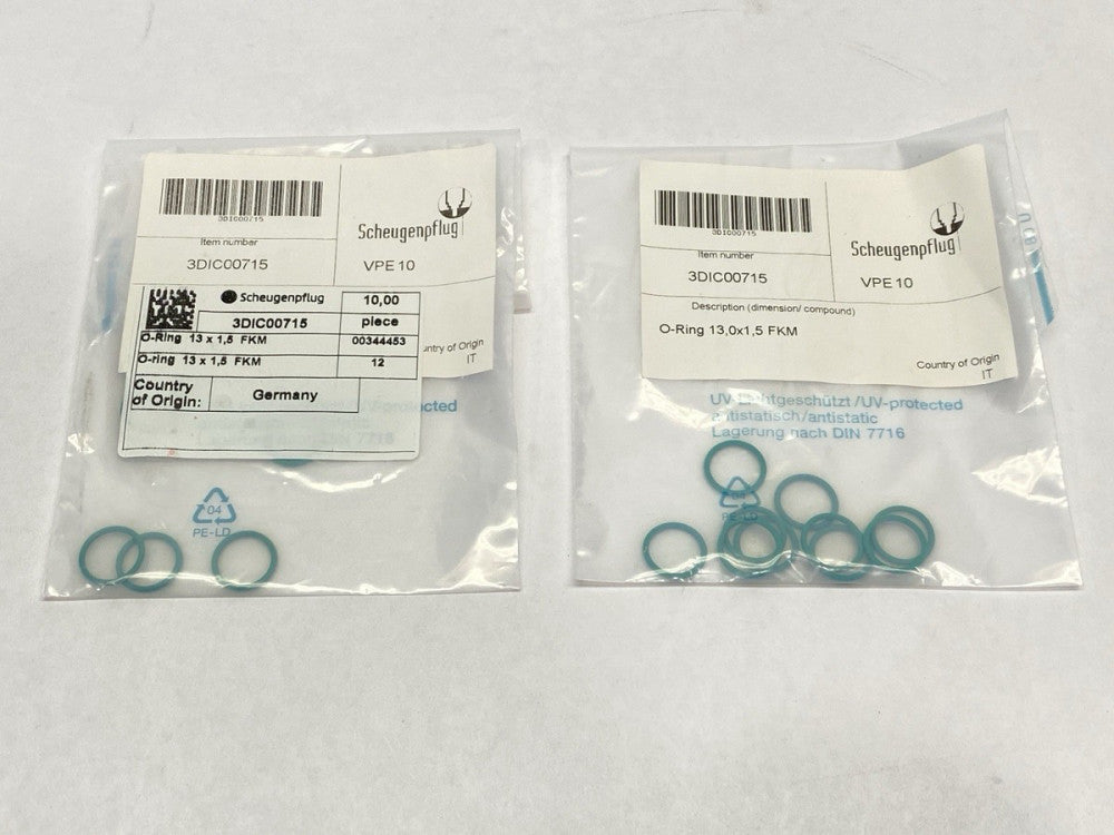 Scheugenpflug 3DIC00715 O-Ring VPE 10 13,0 x 1,5 FKM LOT OF 15