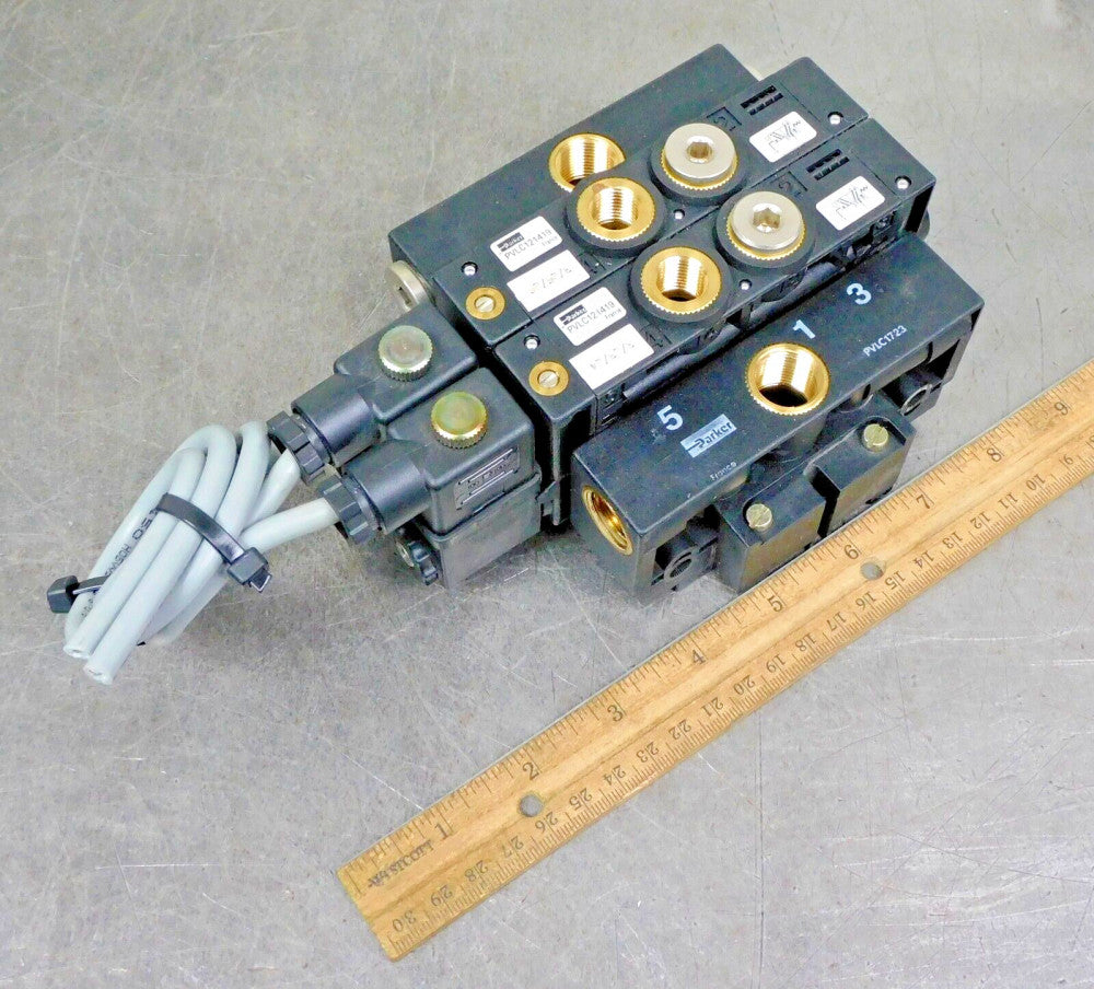 Parker PVLC121419 Spring Return Solenoid Power Valve Assembly 1/4" & 3/8" NPT