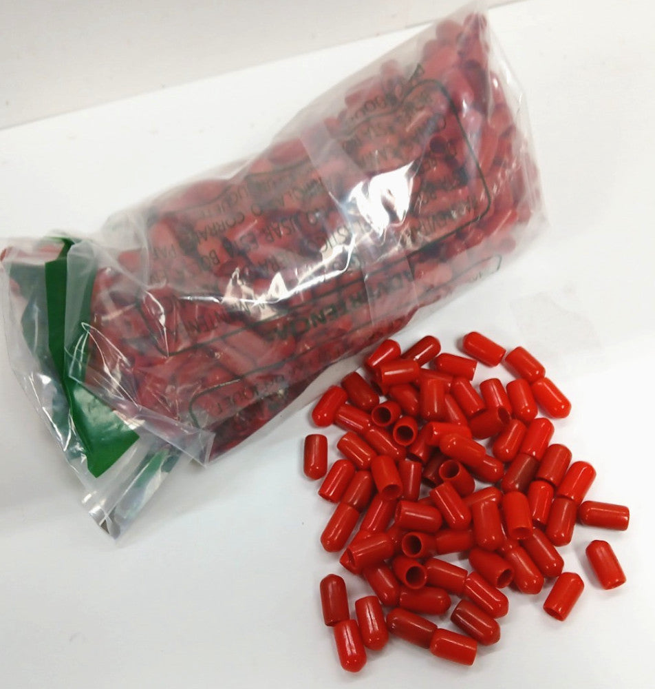 RED PVC RUBBER END CAP FOR VARIOUS ITEMS DUST RESISTANCE SIZE 1/4"   LOT OF 561