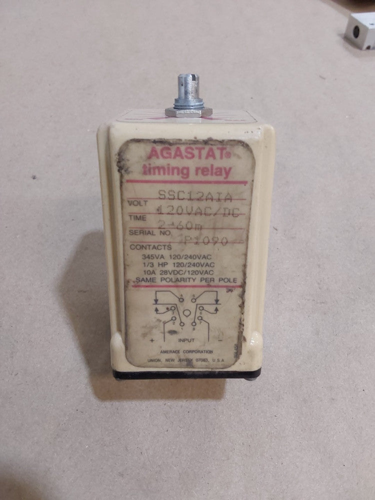 SSC 12 AIA AGASTAT Time Delay Relay 2-60MIN 120VAC/DC (72)