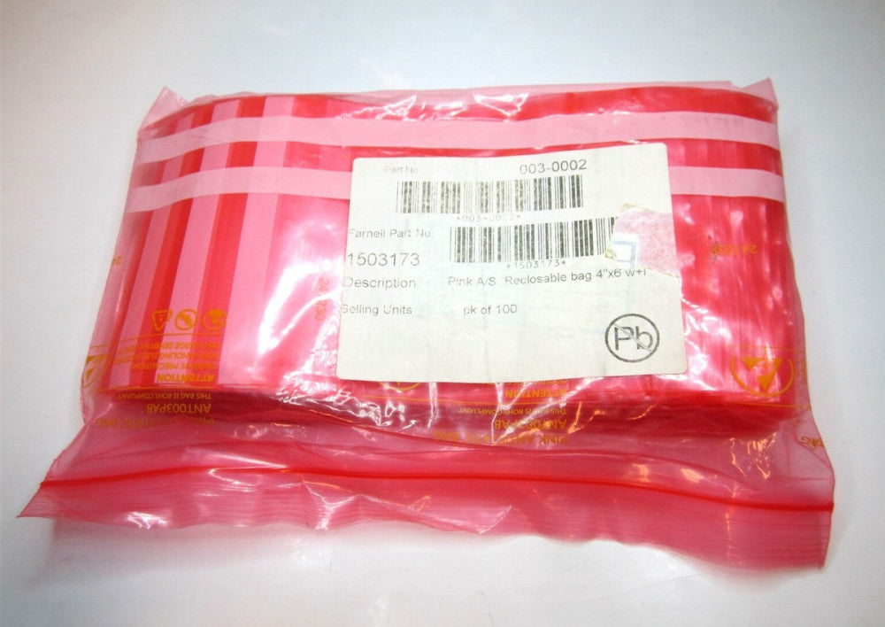 Multicomp (003-0002) 4 x 6" Resealable Shielding Anti-Static Bags, (Pack of 100)