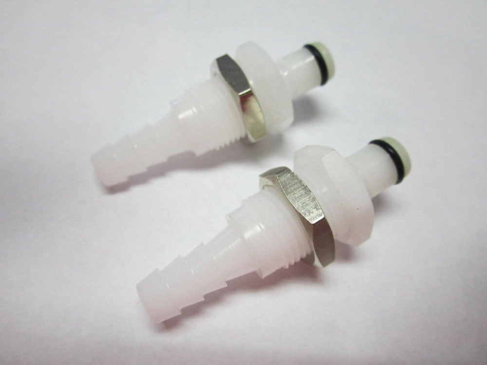 Lot of 2 Colder Products 1/4" ID Tube Barbed Acetal Panel Mount Insert
