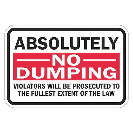 Lyle T1-1674-Dg_18X12 Facility Sign, 12 In H, 18 In W, Aluminum, Horizontal