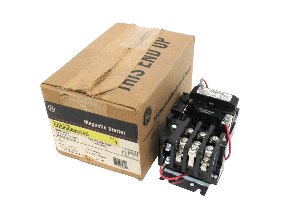 NEW GE CR306C002AAD MAGNETIC STARTER 3-POLE SIZE 1