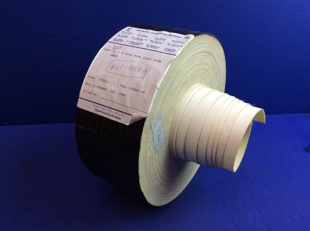 MIR #11827 FOOD PROCESSING CONVEYOR BELT 4"W x 100 FT.Long OPEN ENDED
