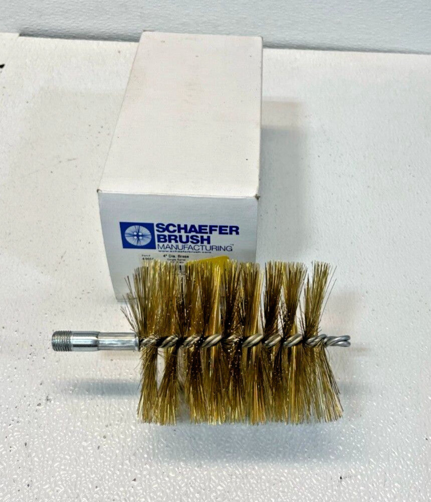 Schaefer Brush 43664 4" Dia Brass Single Spiral 1/4" Male