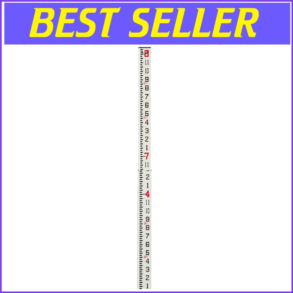 Heavy-Duty 8' Telescoping Leveling Rod with Carry Case - Ideal for Contractors