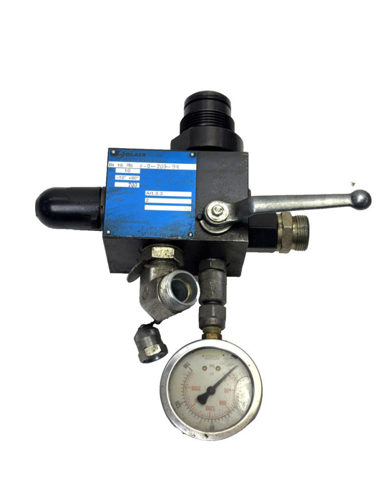 OLAER GMBH HYDRAULIC RELIEF VALVE D-66440 BLIESKASTEL 200 BAR