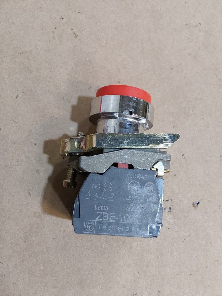 3X TELEMECHANIQUE ZBE-102 With RED PUSH BUTTON