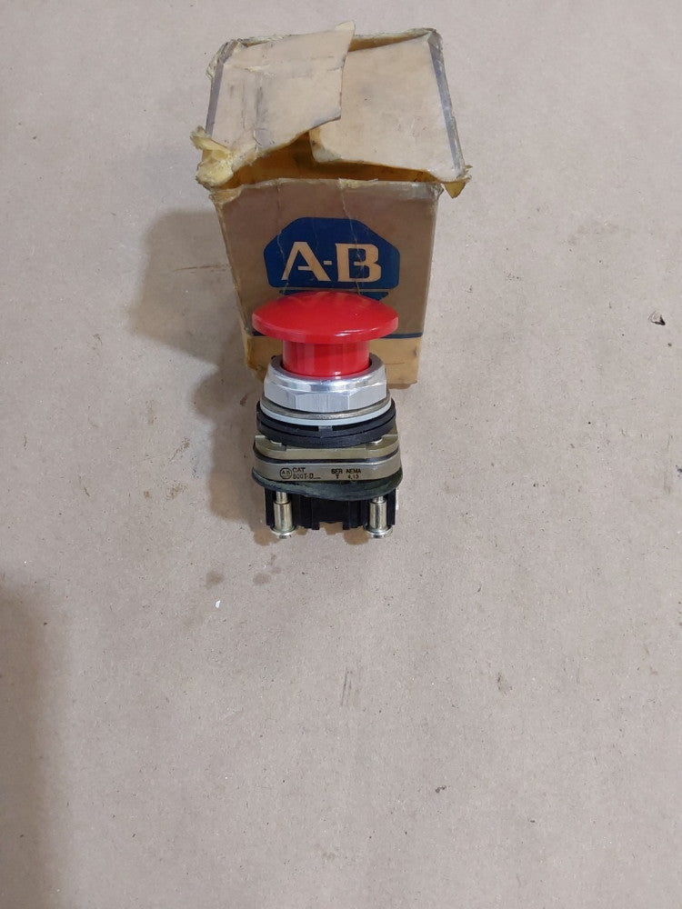 Allen Bradley 800T-D6JA Jumbo Mushroom head push button Ser T Red