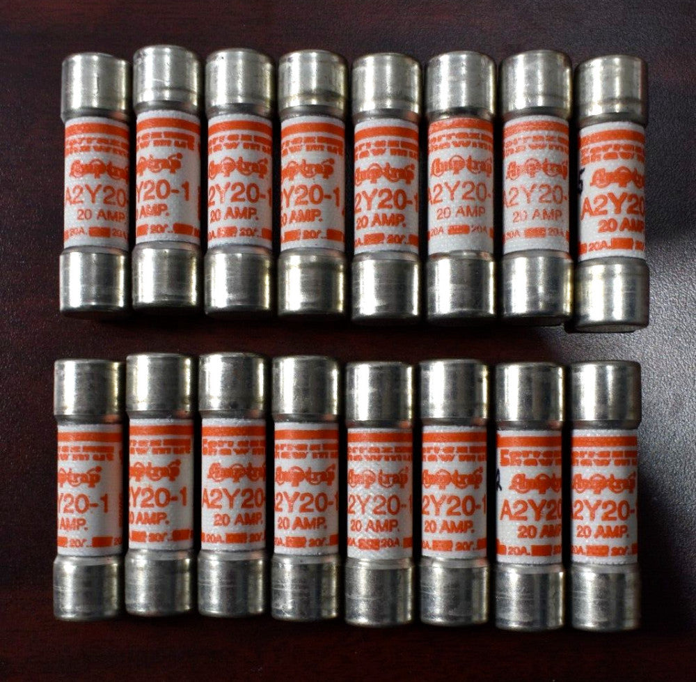 [Lot of 16] Ferraz Shawmut Amp-Trap A2Y20-1 Fuse 20 Amp, 250VAC / 500VDC