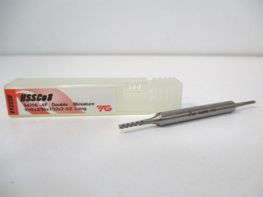 YG-1 (54256) 1/16" × 3/16" × 7/32" × 2 1/2" OAL HSS 4-Flute Square End Mill