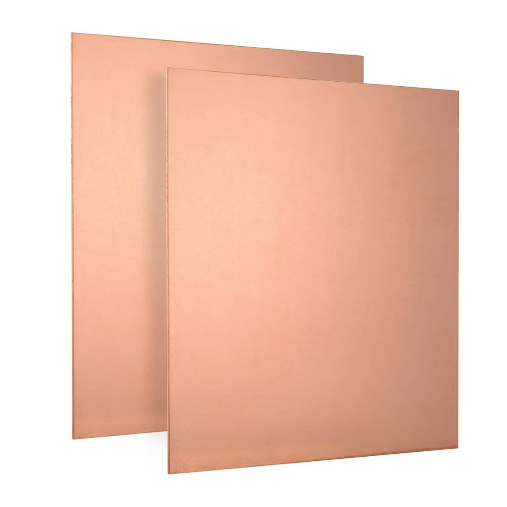 2pcs Pure Copper Sheet Plate 6" x x 18 Gauge, 99.9% Cu Metal for Industry...