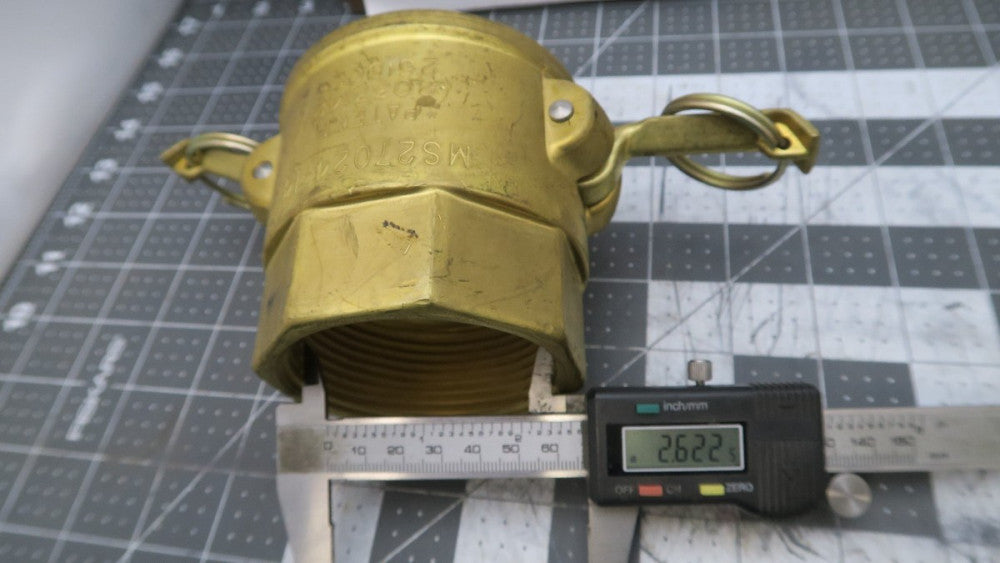 3" Type D Brass Cam & Groove Female Coupler X 2 ½” NPT Female Thread [B6B4]