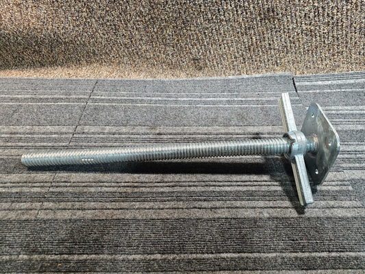 (QTY 2) Metaltech M-MBSJP24H Adjustable Leveling Jack, Steel, Galvanized