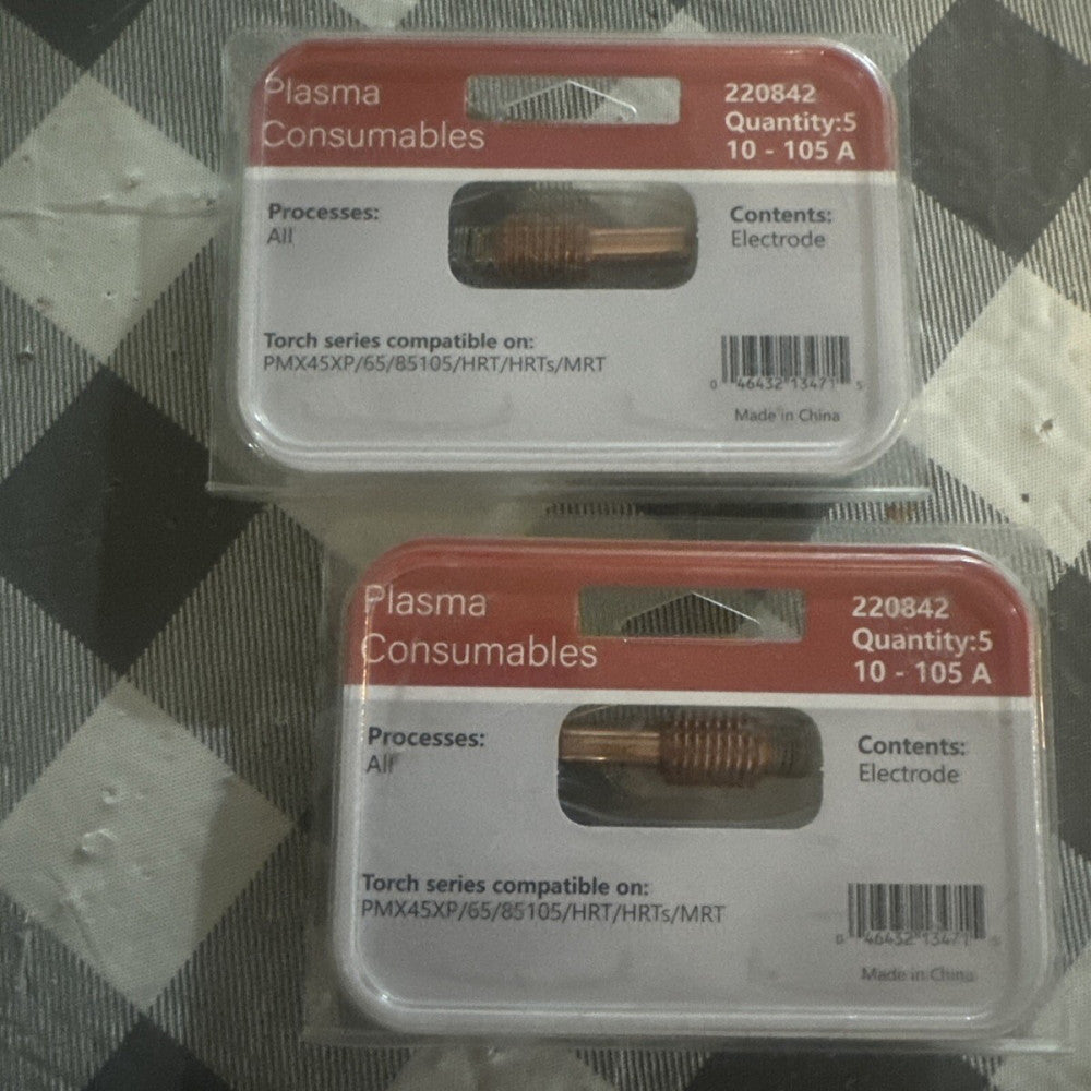 Plasma Consumables 10- 105A Electrodes 220842 - 5 Pack Bundle Of 2 Five Packs