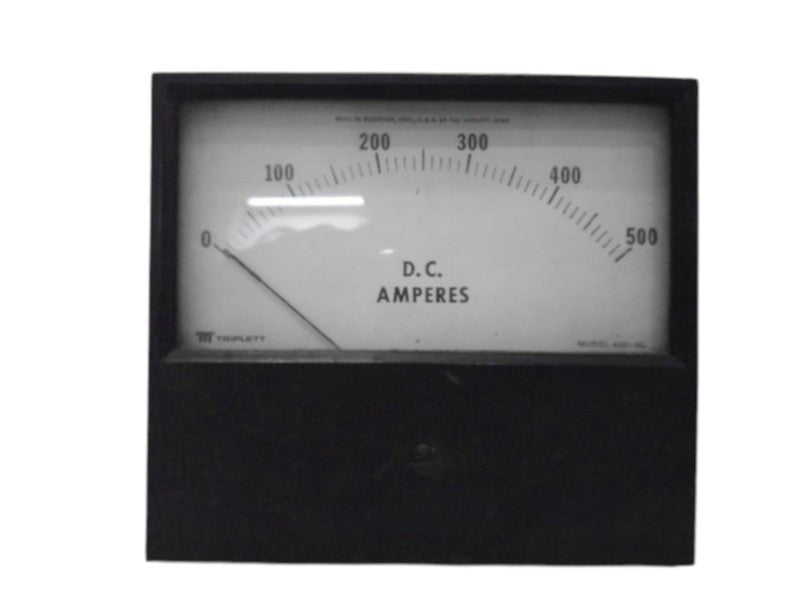 TRIPLETT 420-GL PANEL METER  500DC A UNMP