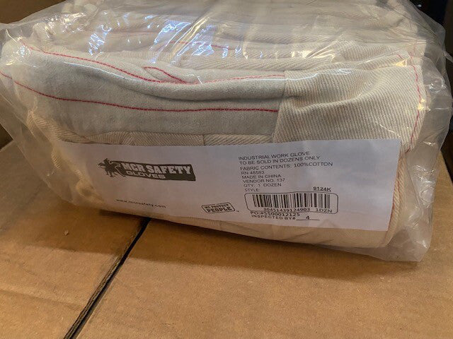(12 Pair) MCR Safety 9124K Hot Mill Gloves - 24 oz. Cotton Canvas - 2.5" 