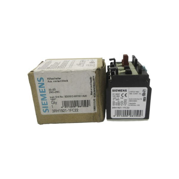 SIEMENS 3RH1921-1FC22 240V 10A NSMP