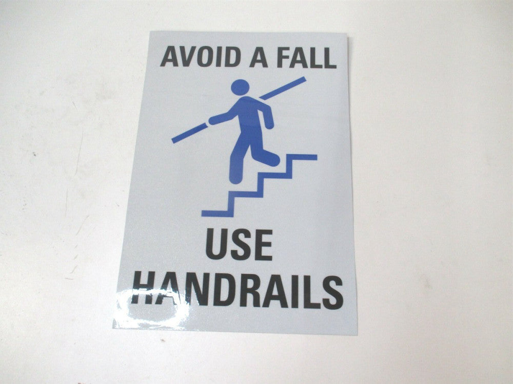 Lyle (U1-1023-RD_7X10) 7" x 10" Avoid a Fall Use Handrails Safety Reminder Sign