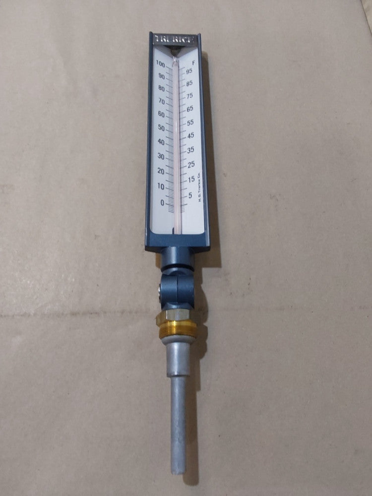 Trerice BX9140303 Adjustable Angle Industrial Thermometer, 9" case, 3.5" Aluminu