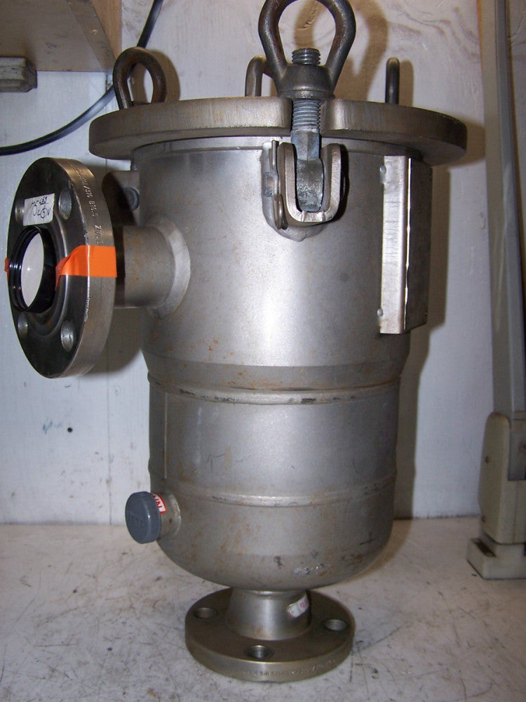 PARKER MODEL 6LFE6-1-2F STAINLESS STEEL BASKET FILTER TANK 2" I.D. PORTS 
