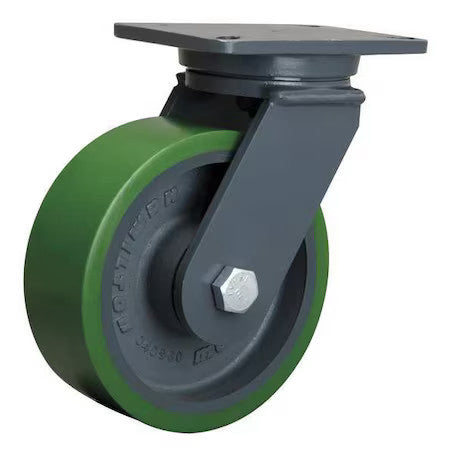Hamilton S-Fm-10Dh Plate Caster,Swivel,Poly,10 In.,2200 Lb.