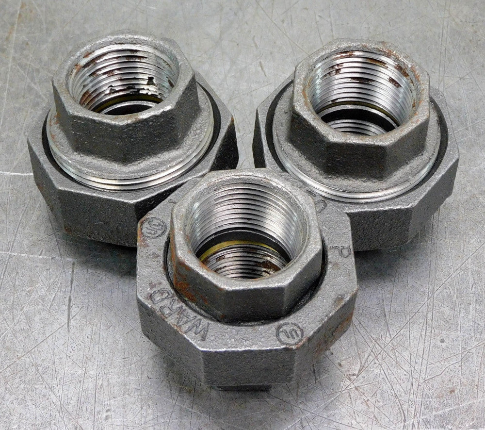 Ward Iron to Iron Union Fitting Class 150 1" NPT Lot of Three (3)