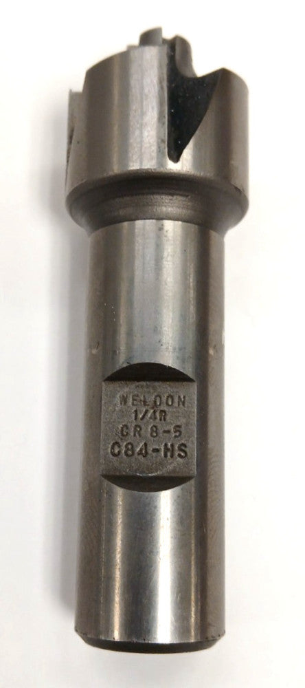 WELDON CORNER ROUNDING END MILL 1/4 RADIUS HS 4 FLUTE OAL 3-1/4" CR 8-5