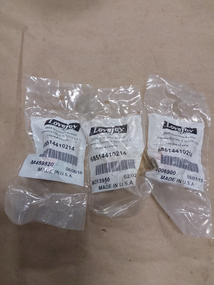 LOVEJOY 5/8" L050 COUPLER HUBS 68514410214, Lot Of 3