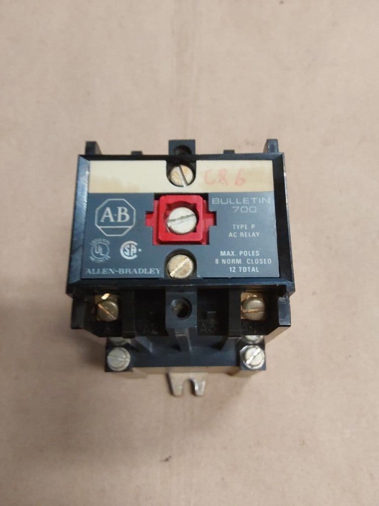 Allen Bradley Bulletin 700 Type P 700-P200A4 AC Relay Preowned