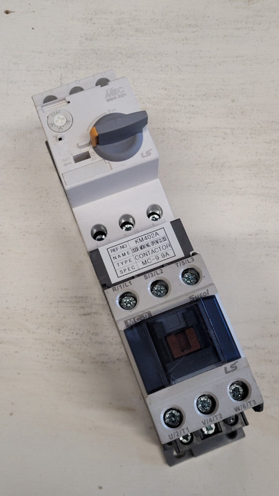 LS MEC MMS-32H Manual Motor Controller 1.6-2.5A w/ MC-9 Contactor KM402A