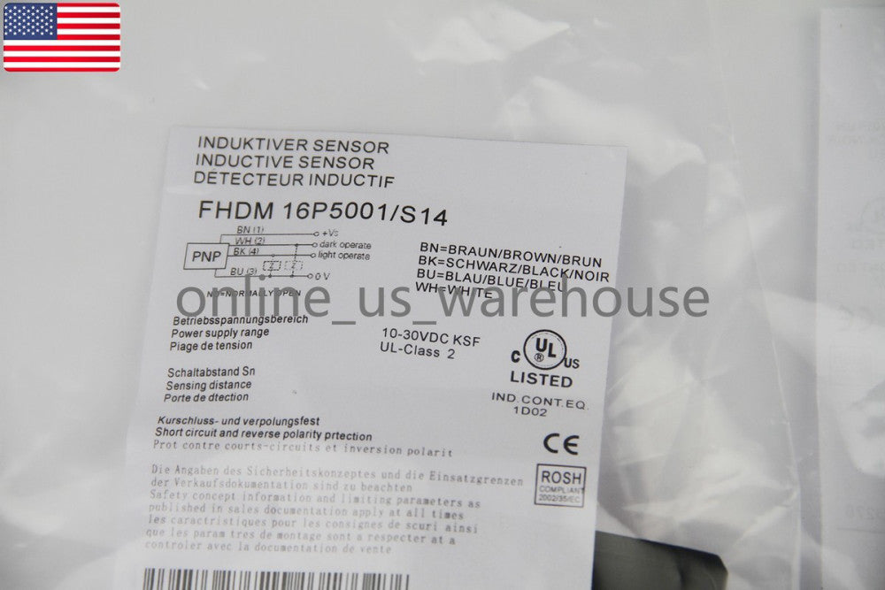 New Photoelectric Sensor FHDM 16P5001/S14 for Baumer 10-30VDC 200mA - US Stock