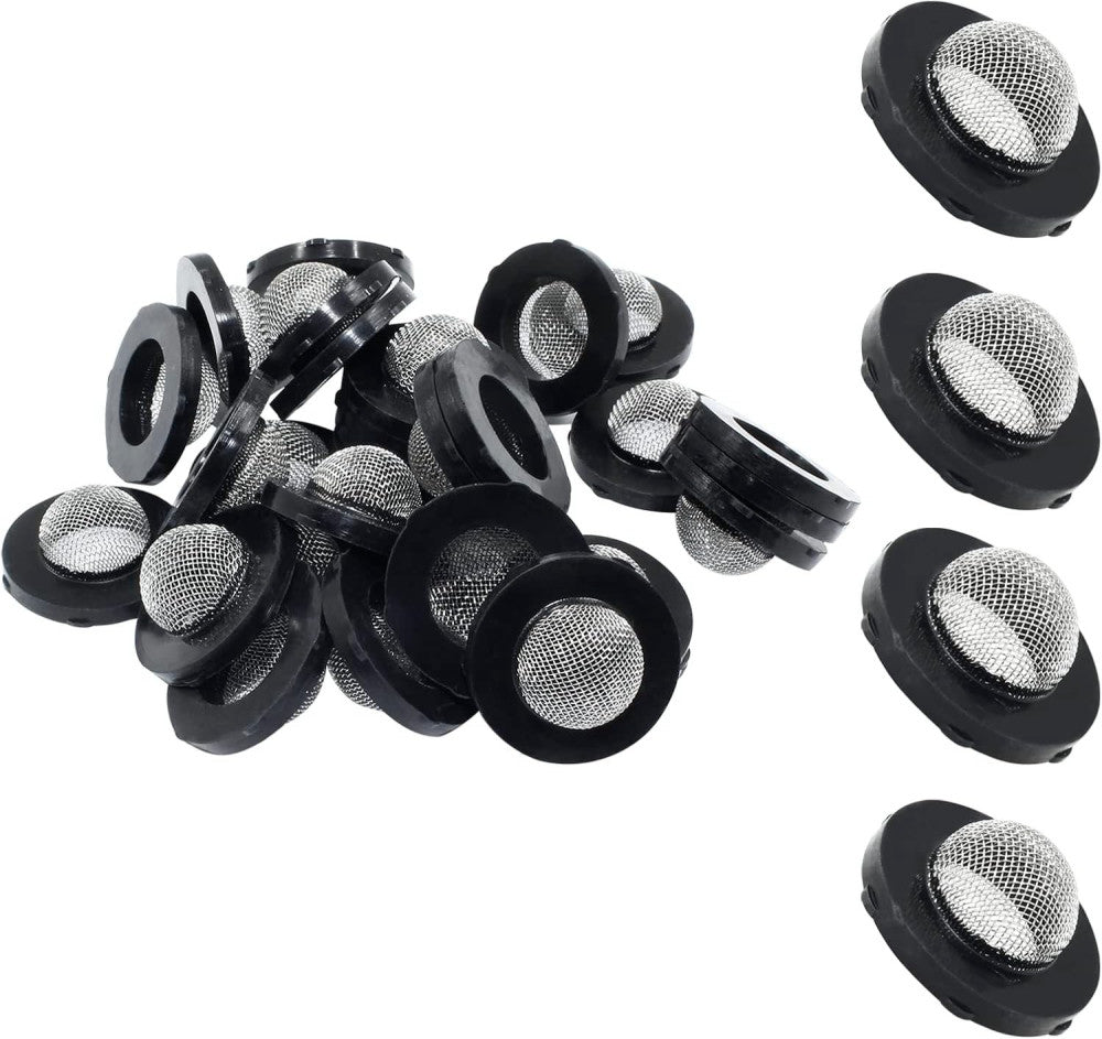 30pcs Stainless Steel Garden Hose Screen 50 Mesh with tabs for 3/4" 