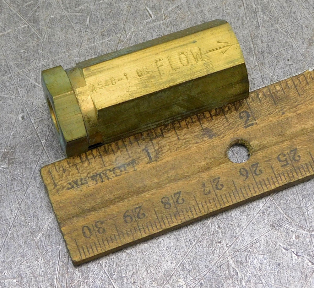 Kepner 454B-1 Brass Ball Check Valve 1/8" npt