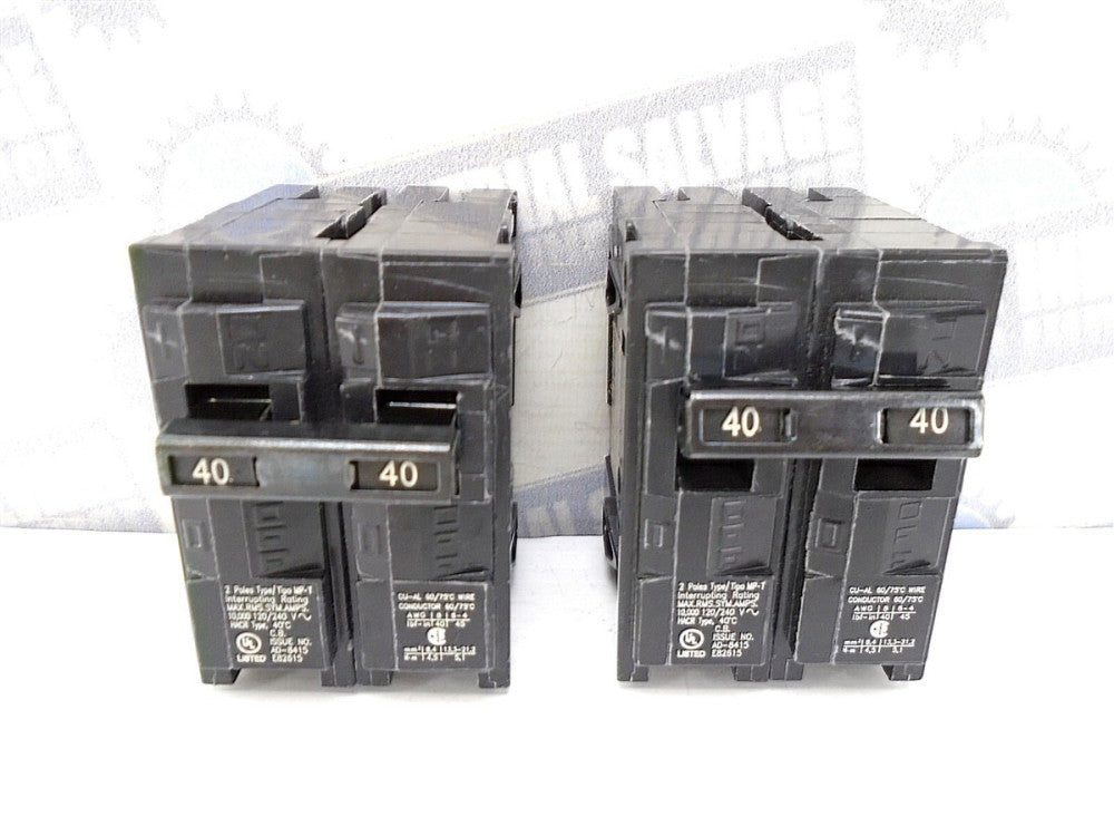 (2 Pc) MURRY - MP240 - 40A PLUG-IN BREAKER - 120/240V 10kA - 2P - NEW BREAKERS