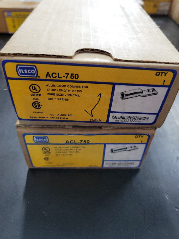 New In Box! ILSCO ACL-750 WIRE CONNECTOR BOLT SIZE 5/8