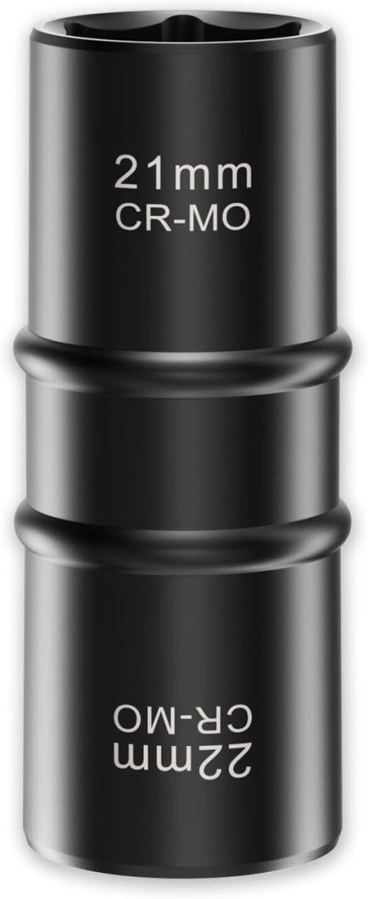 XEWEA 1/2 Inch Drive 21mm x 22mm Thin Wall Impact Flip Socket, x 