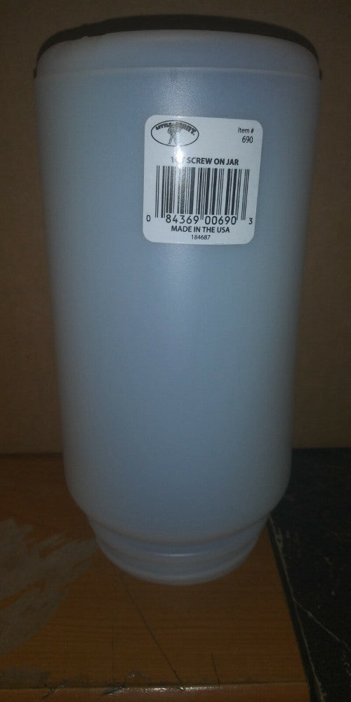 (1 BOX OF 36) Little Giant 1 Qt Plastic Poultry Chicken Waterer Jar #690