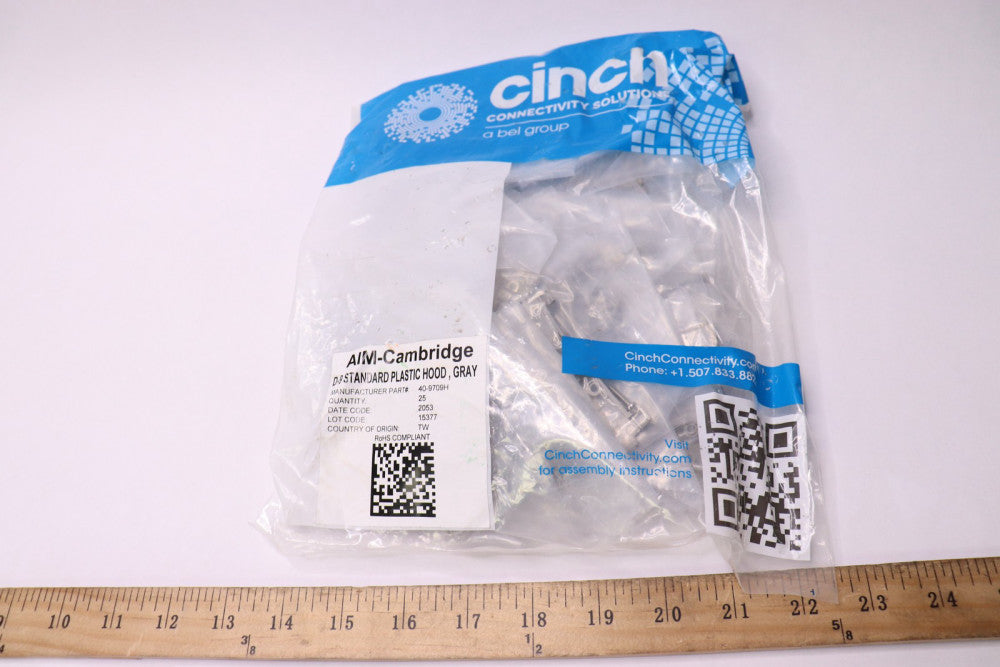 (25-Pk) Aim Cambridge D-9 Standard Plastic Hood Gray 40-9709H