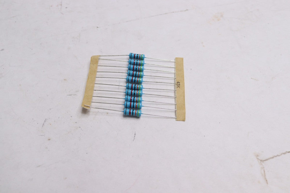 (10-Pk) Metal Film Resistor 43k Ohm 1/4 W 83-1116 