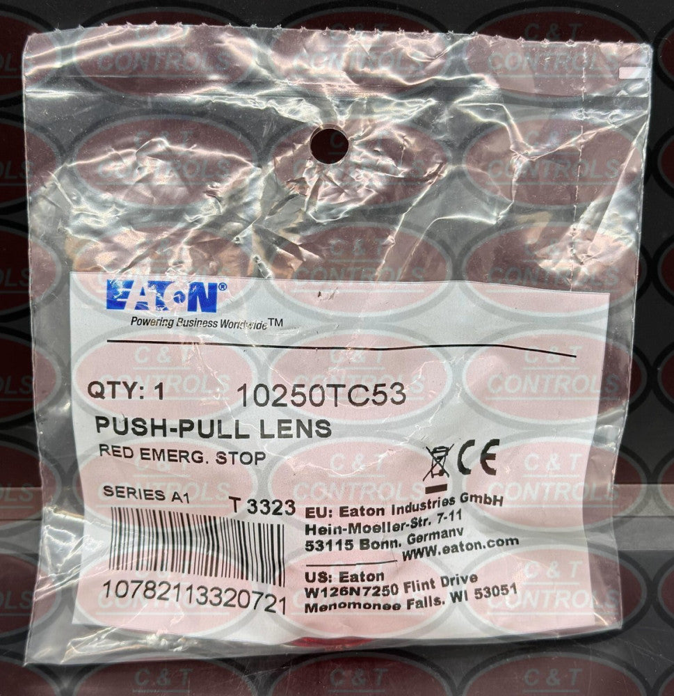 Eaton 10250TC53 Emergency Stop Operator Lens New In Bag USA Stock