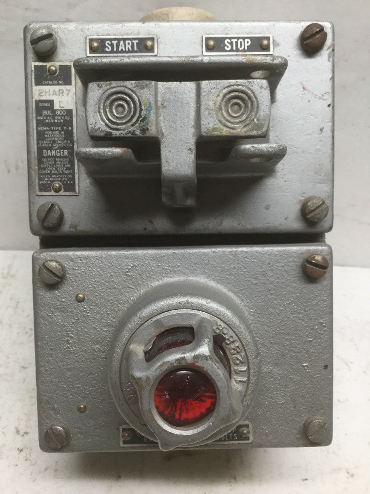 Allen Bradley 2HAR7 Series L Heavy Duty Push Button Station 600 VAC 550 VDC