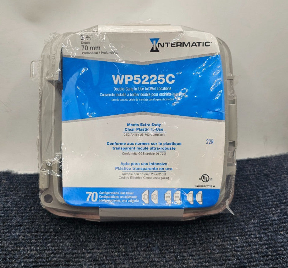 Intermatic WP5225C: Plastic Weatherproof Cover Double Gang