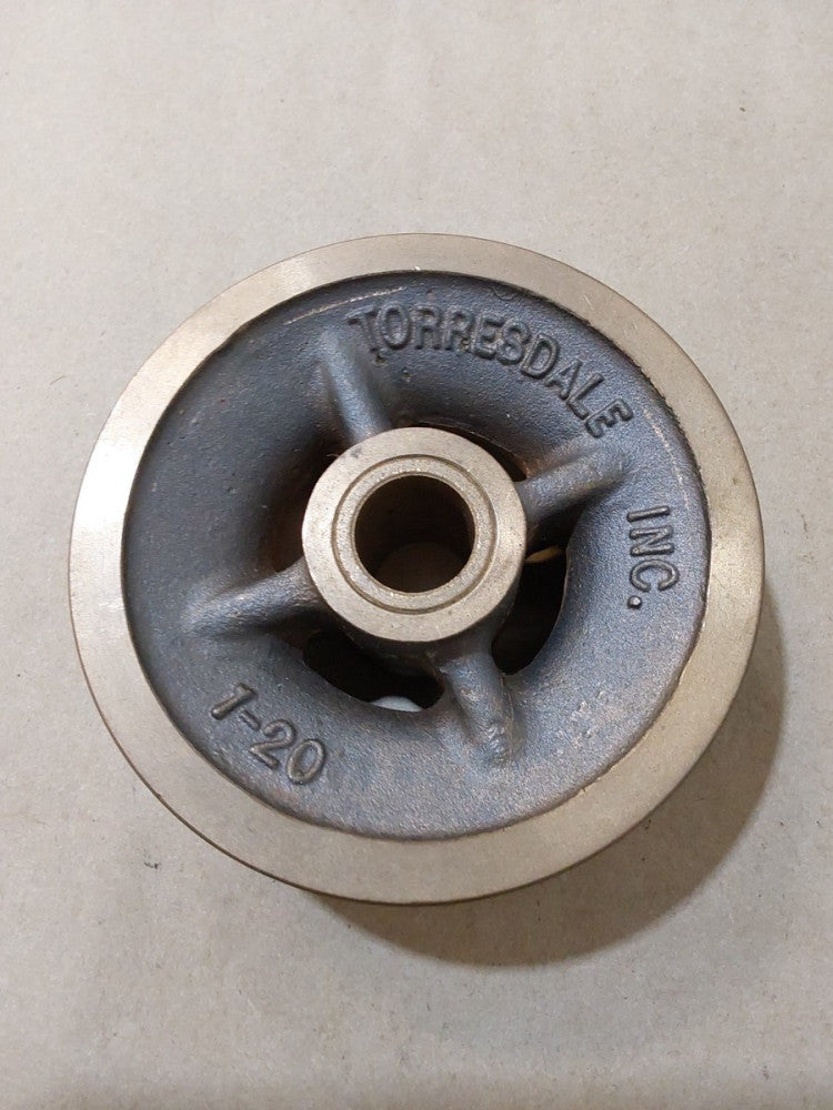 TORRESDALE V-BELT PULLEY 3/4" BORE 1" GROOVE BRONZE P/N:1-204 NOS