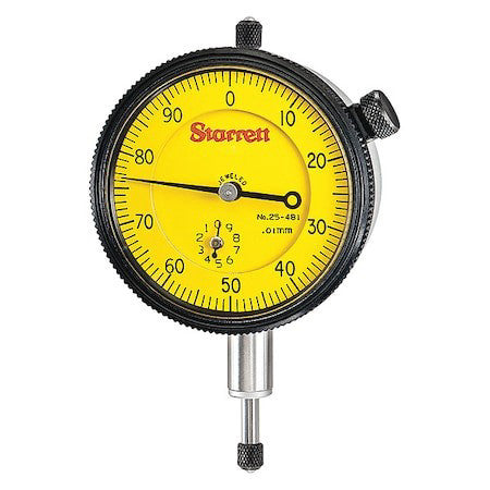 Starrett 25-481J Dial Indicator,0 To 10Mm,0-100