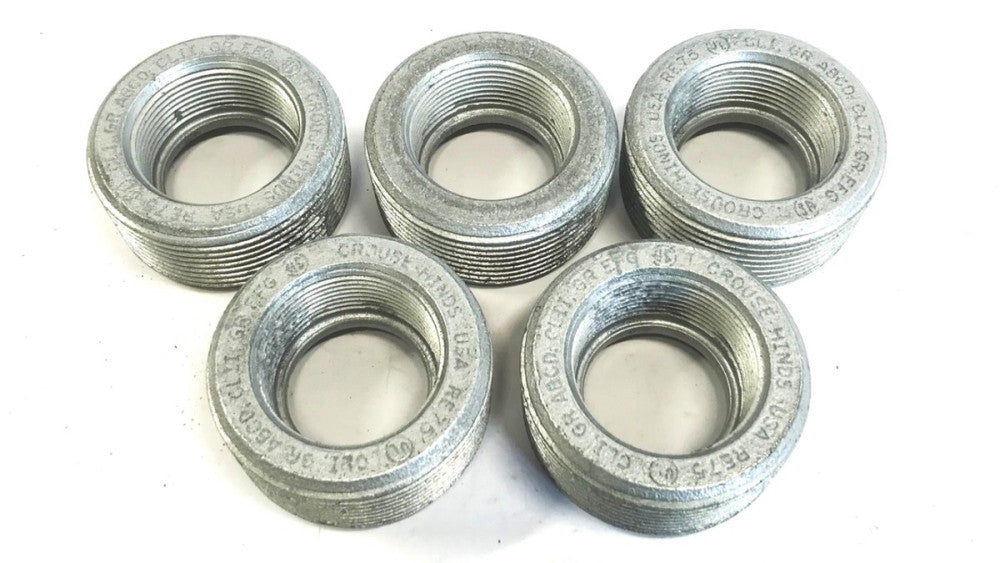 Eaton 2-1/2 inch x 1-1/2 inch Conduit Hub Reducer RE75, Box of 5, NOS