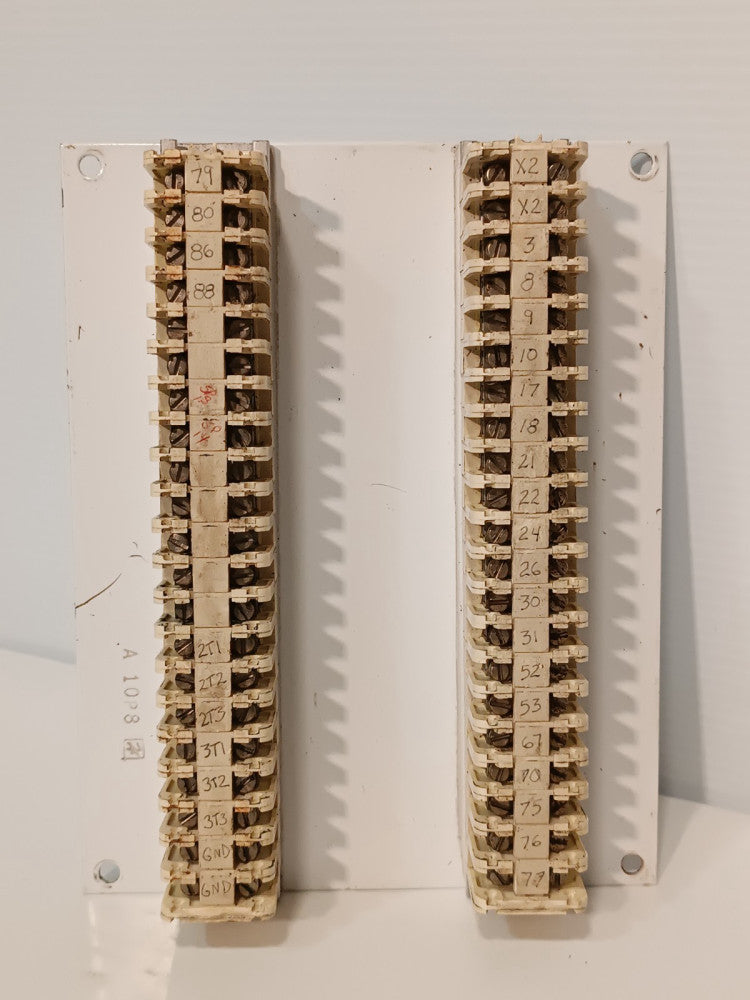 Marathon - Dual 21 Position Terminal Blocks, Mounted on 6.5" x 8.5" Steel Panel