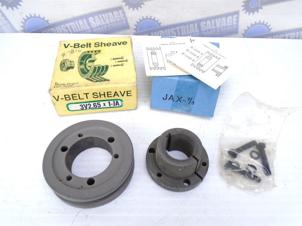  TB Woods - 3V2651 3V2.65X1-JA ULTRA-V Sheave & JAX-7/8 Bushing - (NEW in BOX)
