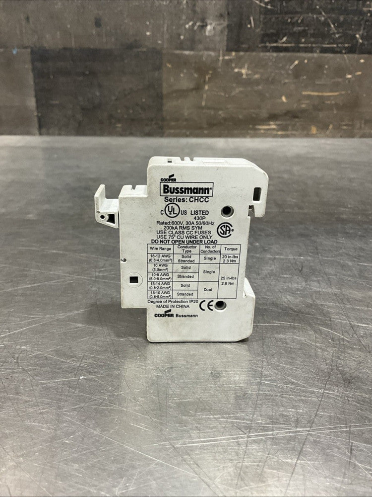 Cooper Bussmann CHCC Fuse Holder Class CC, NOS